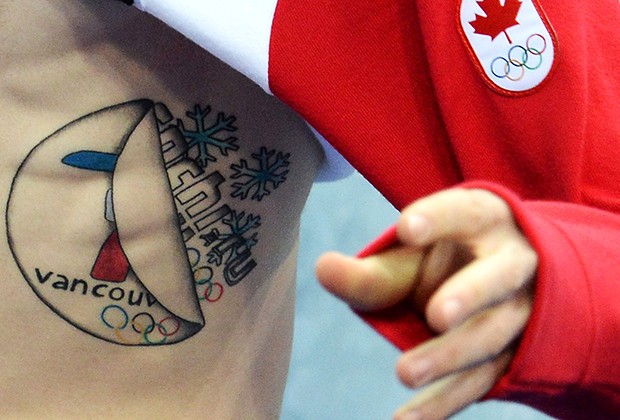 Татуировка канадского шорт-трекиста Франсуа Амлена