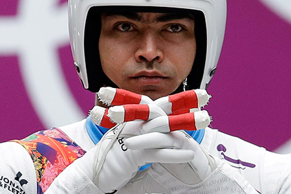 Индийский саночник Шива Кешаван, выступающий в Сочи как независимый олимпийский спортсмен