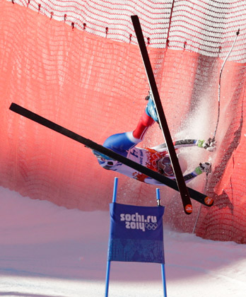 Падение французской горнолыжницы Мари Маршан-Авье