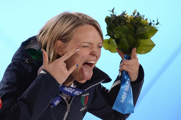 Последнее на сегодня вообще. Итальянка Арианна Фонтана - серебряная медалистка Сочи.